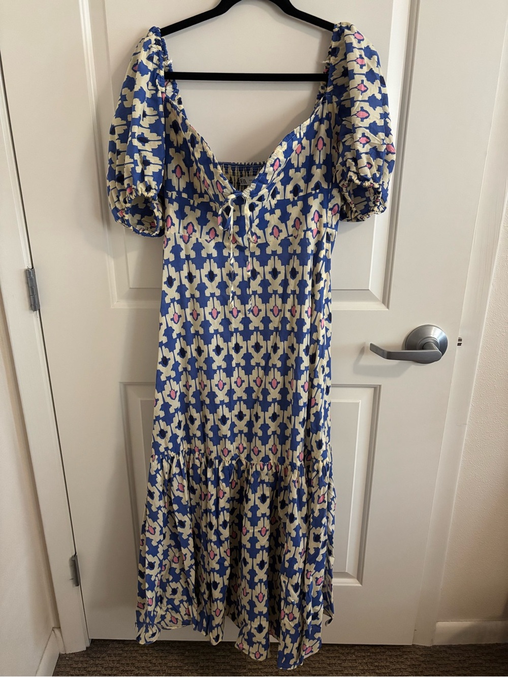 ZARA PRINTED MAXI DRESS BLUE -REF Elegant Blue Patterned Maxi summer beach Dress
